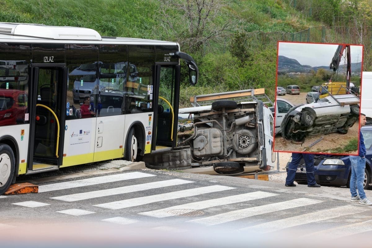 "ČUO SE PRASAK" Policija još uvijek obavlja očevid nesvakidašnje nesreće u Splitu: U tijeku je uklanjanje oštećenih vozila na Kili