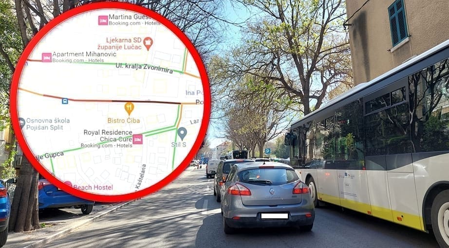 VELIKA GUŽVA U DIJELU SPLITA Ogromni je zastoj i krkljanac je na prometnici: U tijeku su radovi!