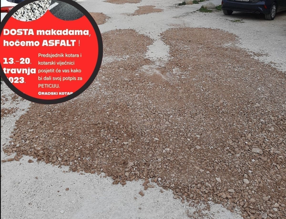 "DOSTA MAKADAMA, HOĆEMO ASFALT" Na Gripama će se uskoro potpisivati peticija