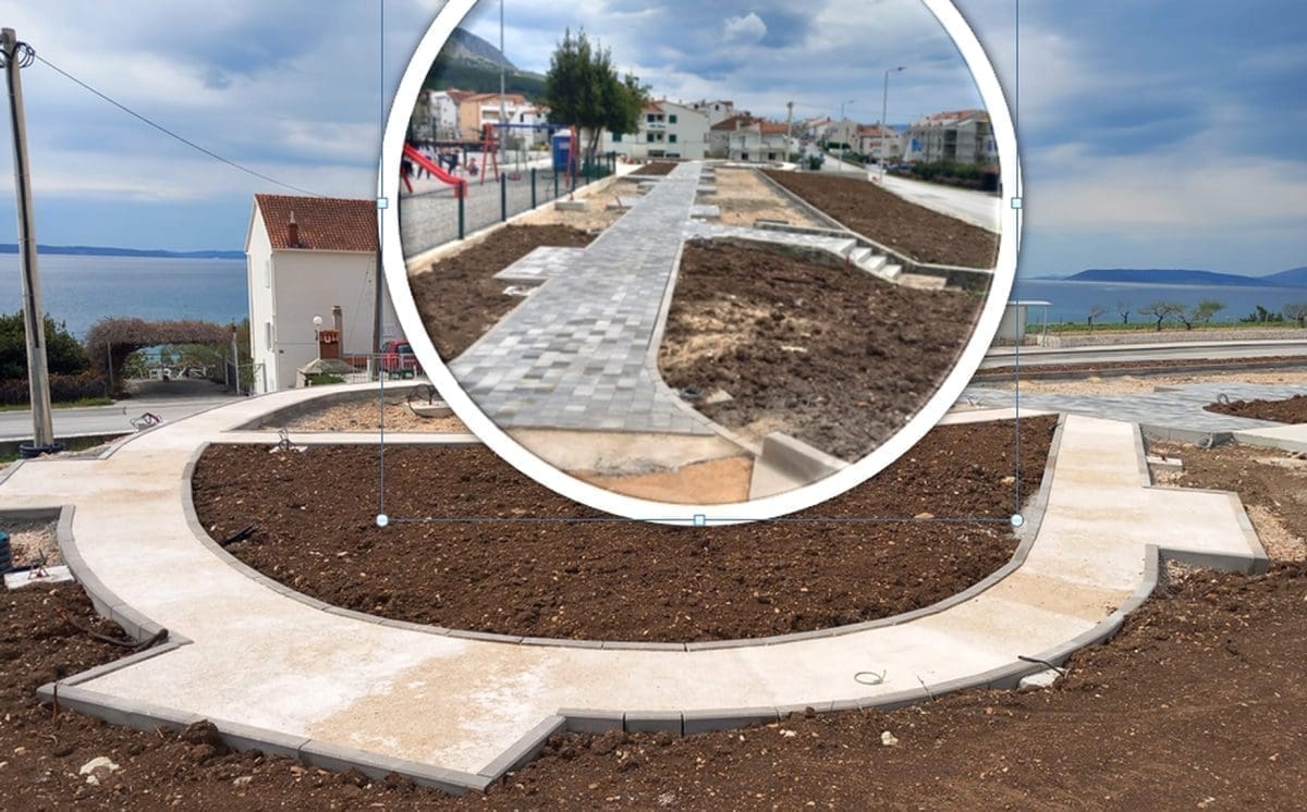 RADI SE PUNOM PAROM Načelnik Općine Podstrana obišao park na Petrićevu: Planiran je i spomenik Franji Tuđmanu