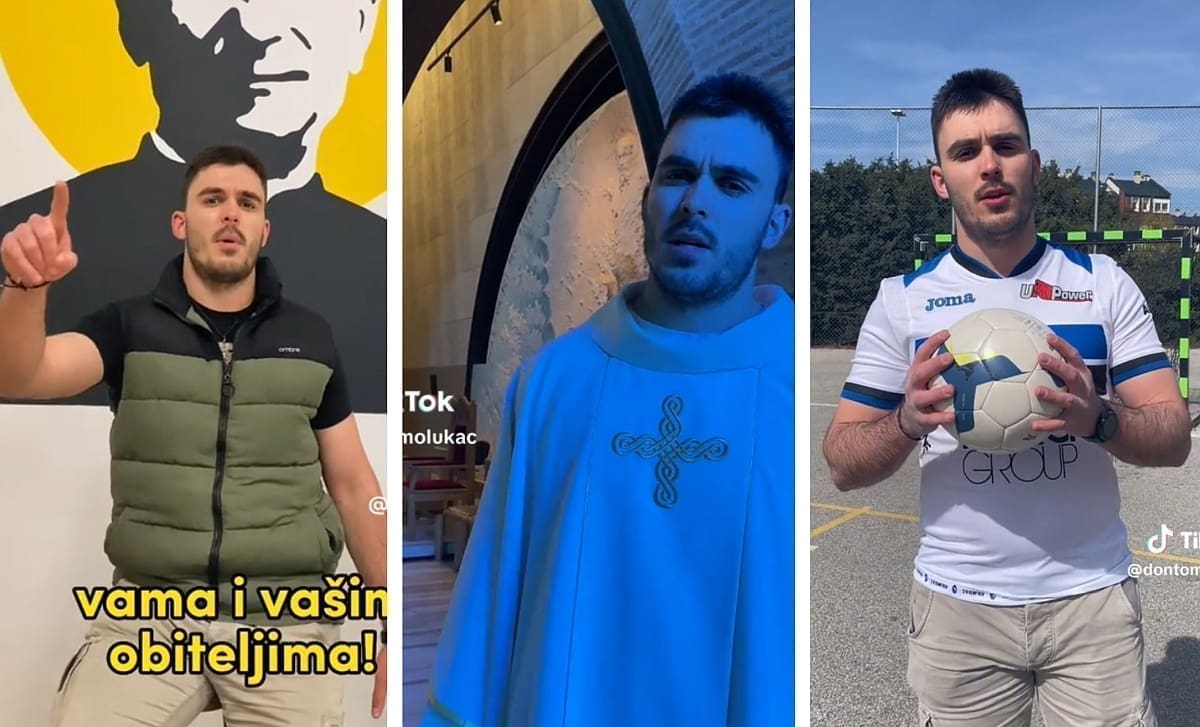 VIDEO Mladi kaštelanski svećenik napravio TikTok pa postao hit: "Trenirao sam s Livajom i Pašalićem, a onda me Bog pozvao na nove terene"