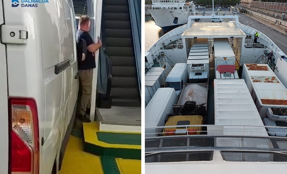 Prizor iz trajektne luke: "Majstorski, ni igla više ne stane"