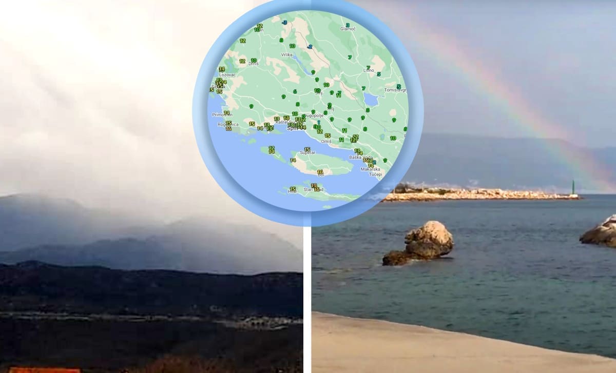 KAKVE RAZLIKE! Na Kamešnici pada snijeg, u Metkoviću izmjereno 20 stupnjeva