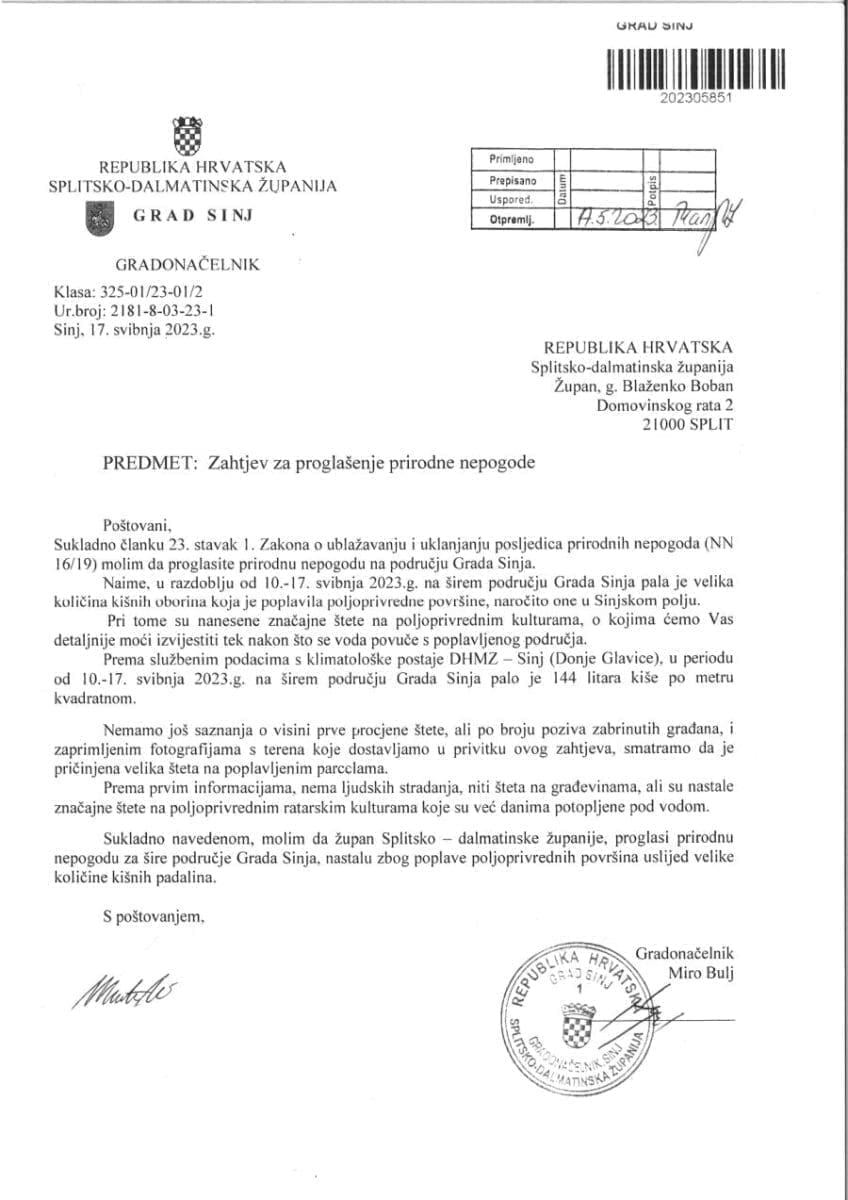 Elementarna nepogoda sinj