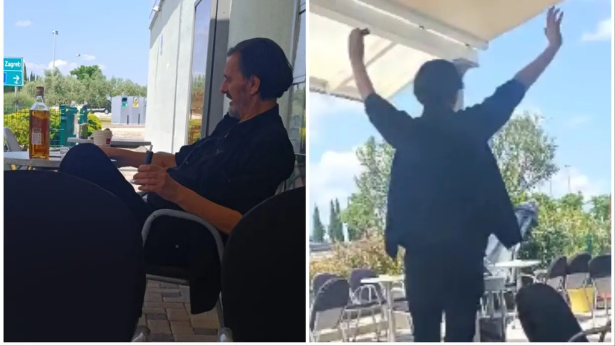 BARE U ELEMENTU Nakon koncerta u Splitu, odmarao uz viski i besplatno zabavljao publiku na odmorištu