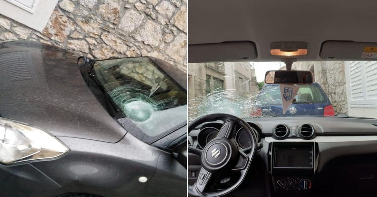 UZNEMIRUJUĆI PRIZORI U DALMACIJI Ovo je automobil poznate dalmatinske načelnice: "Počinitelja, tko god to bio, pozivam da se ne skriva"