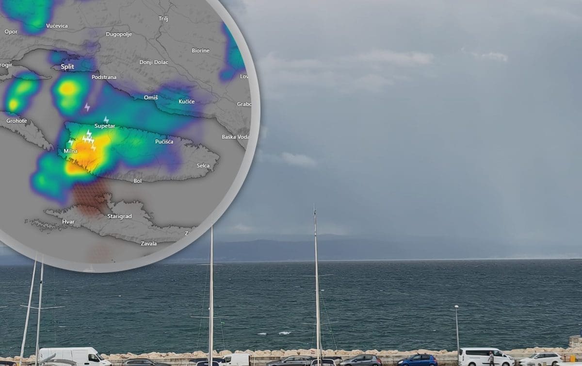 VIDEO Nevera zahvatila Brač. Kakva razlika: U Splitu 20, u Milni samo 12 stupnjeva!