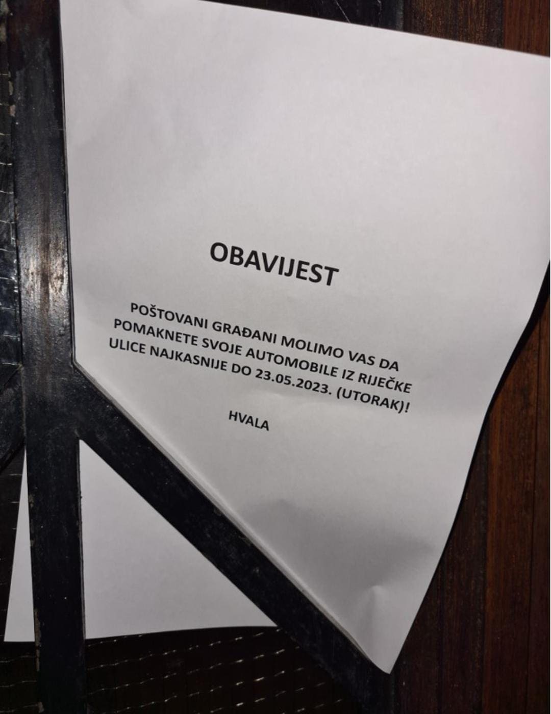 obavijest small mall