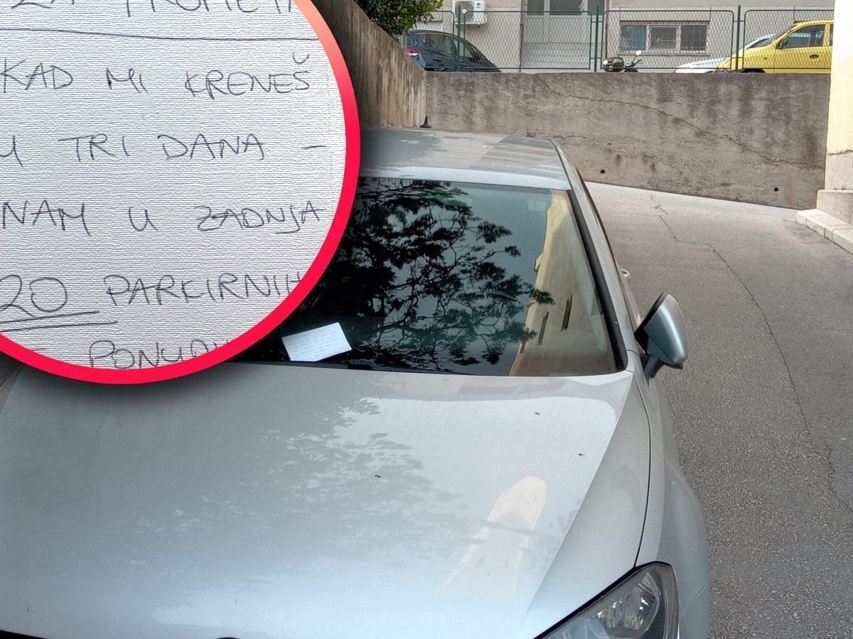 PROMETNI REDAR ISPISUJE "ČESTITKE" Splićanin mu ostavio poruku: 'Nemam više novaca za te vaše kazne'