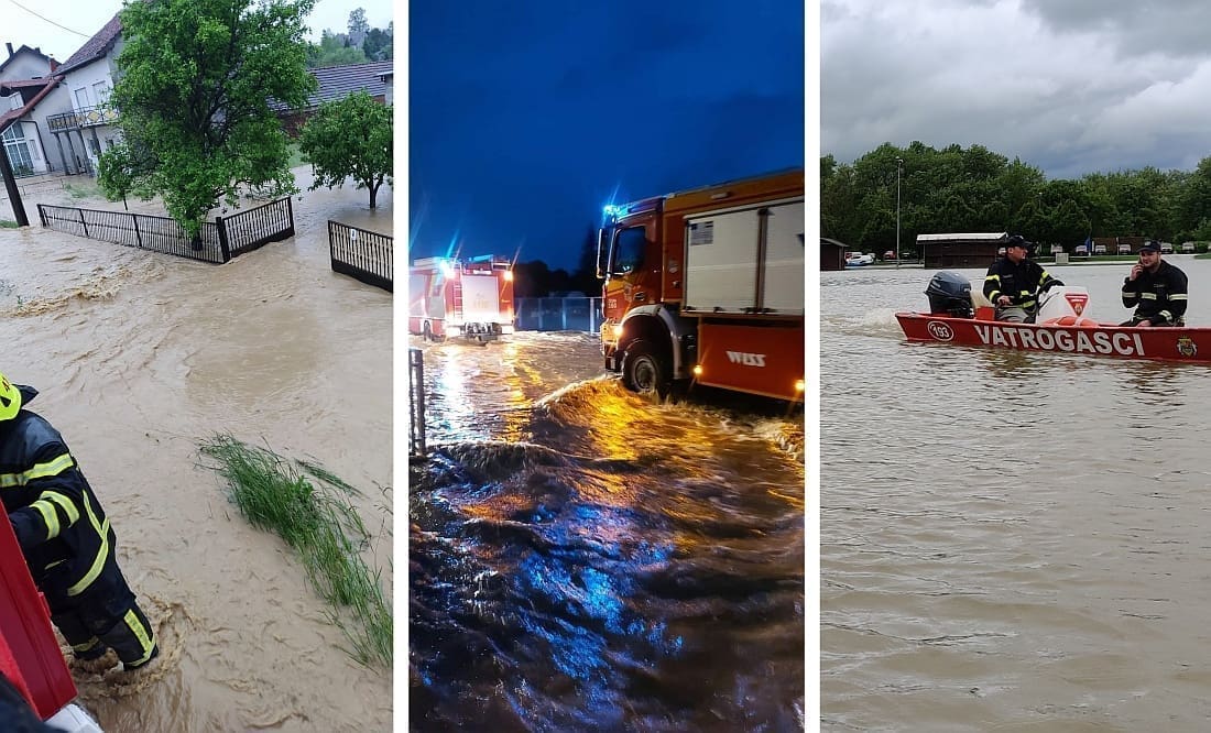 Izvanredne dislokacije vatrogasnih snaga: Sanacija na poplavama pogođenim područjima