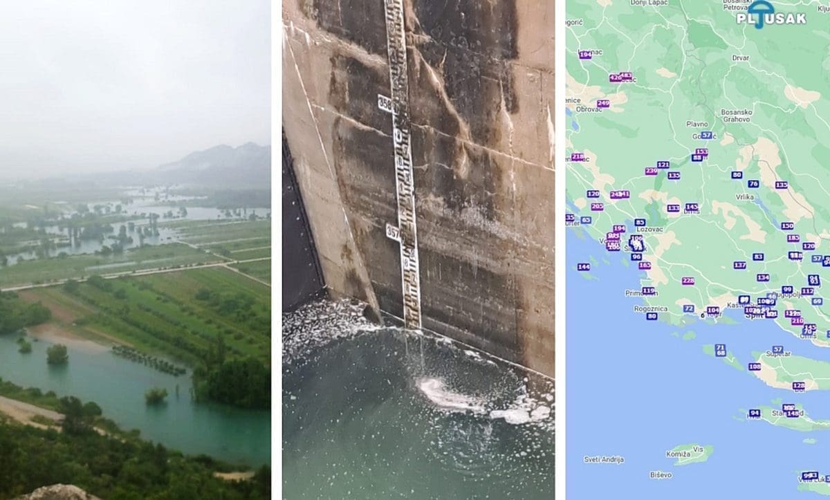 VIDEO Opasno rastu razine Jadra i Žrnovnice, u Gračacu oboren rekord svih vremena! Sljedećih 48 sati bit će najgore