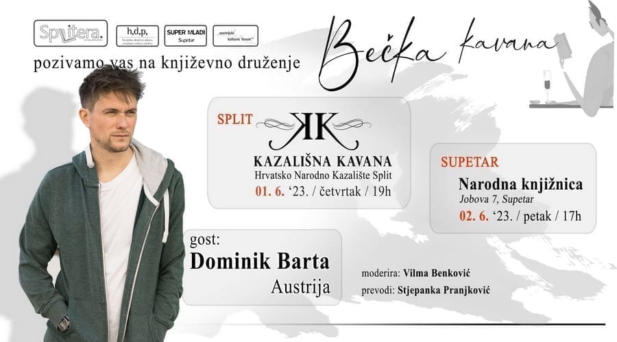 KNJIŽEVNA VEČER U KAZALIŠNOJ KAVANI U goste dolazi austrijski pisac Dominik Barta