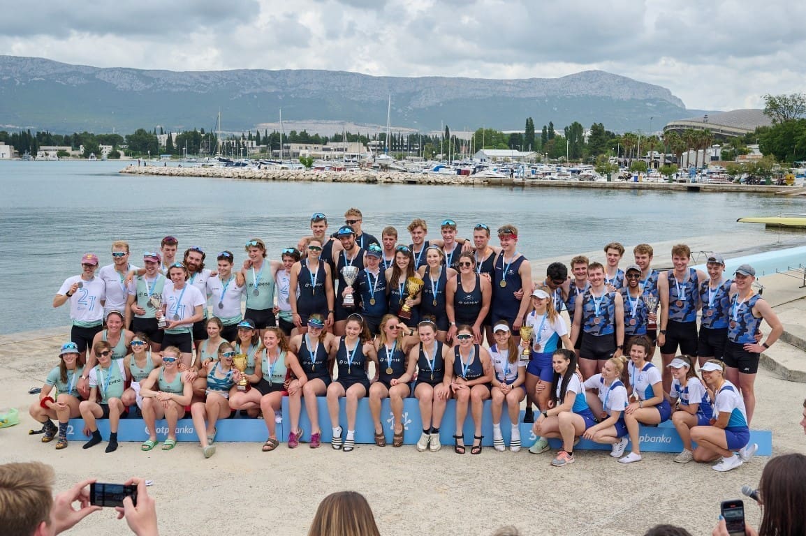 Medalisti sveučilišne utrke osmeraca sve redom engleske posade, uz sjajne brončane splitske studentice