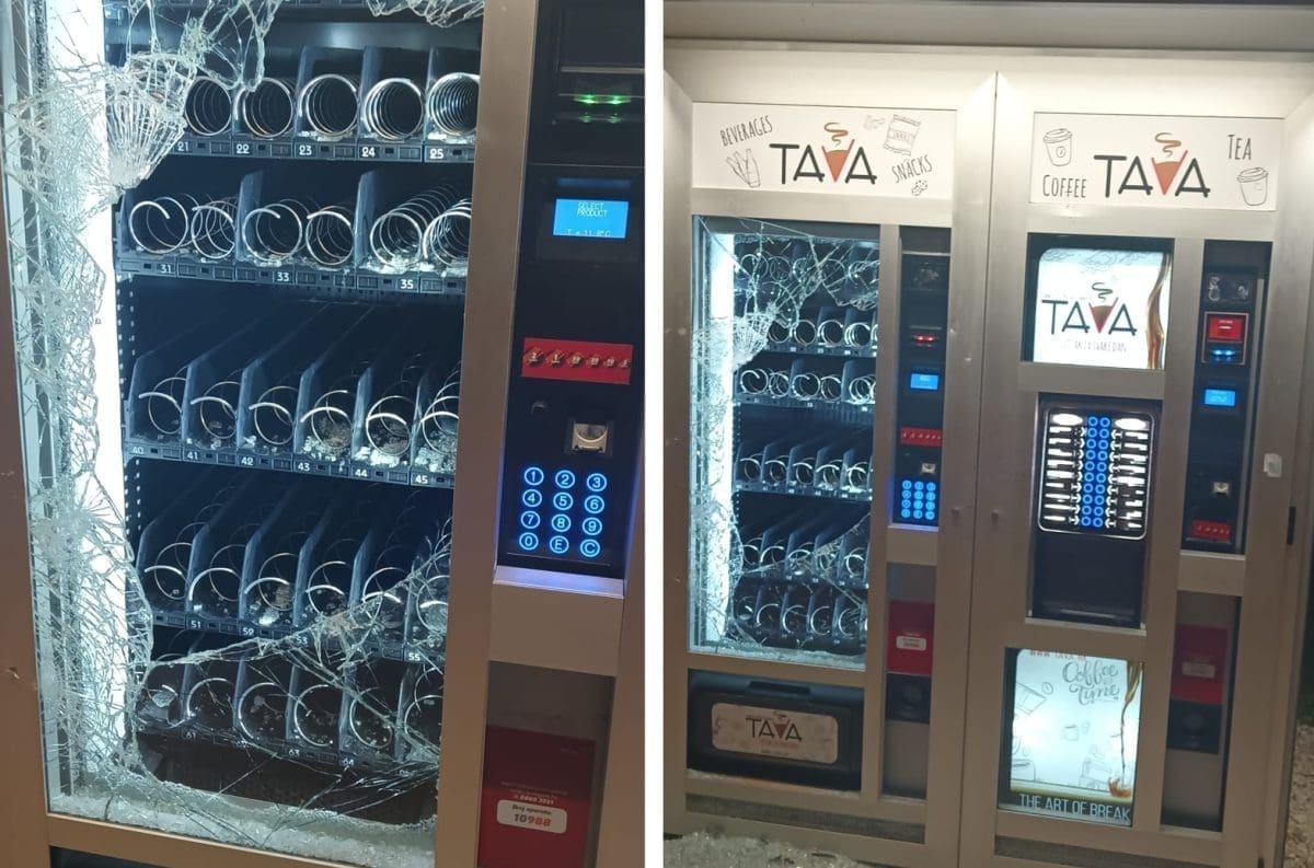 LJUDI IZ KAŠTELA SU PRESTRAVLJENI Netko je bio pravi divljak, prolaznici u šoku promatrali aparat za piće: "Evo na što su današnji mladi vandali spremni"