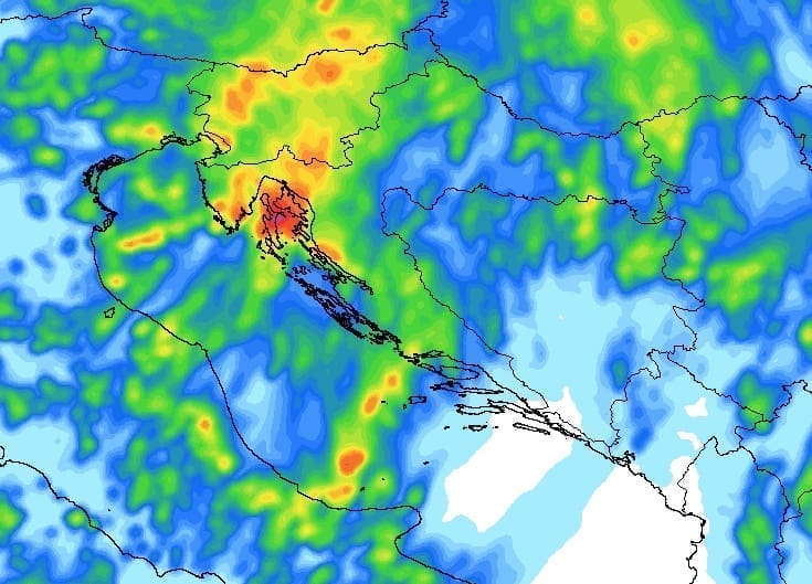 NEMOJTE DA VAS UJUTRO IZNENADI NEVRIJEME Nevere su već zahvatile otvoreno more, lokalno je moguća i tuča