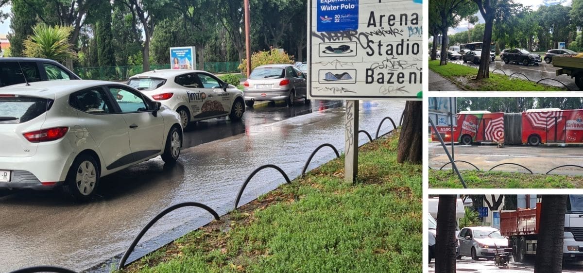 POPLIVALA POLJIČKA Pukla vodovodna cijev, stvorile se kilometarske gužve: Zatvorene dvije prometne trake