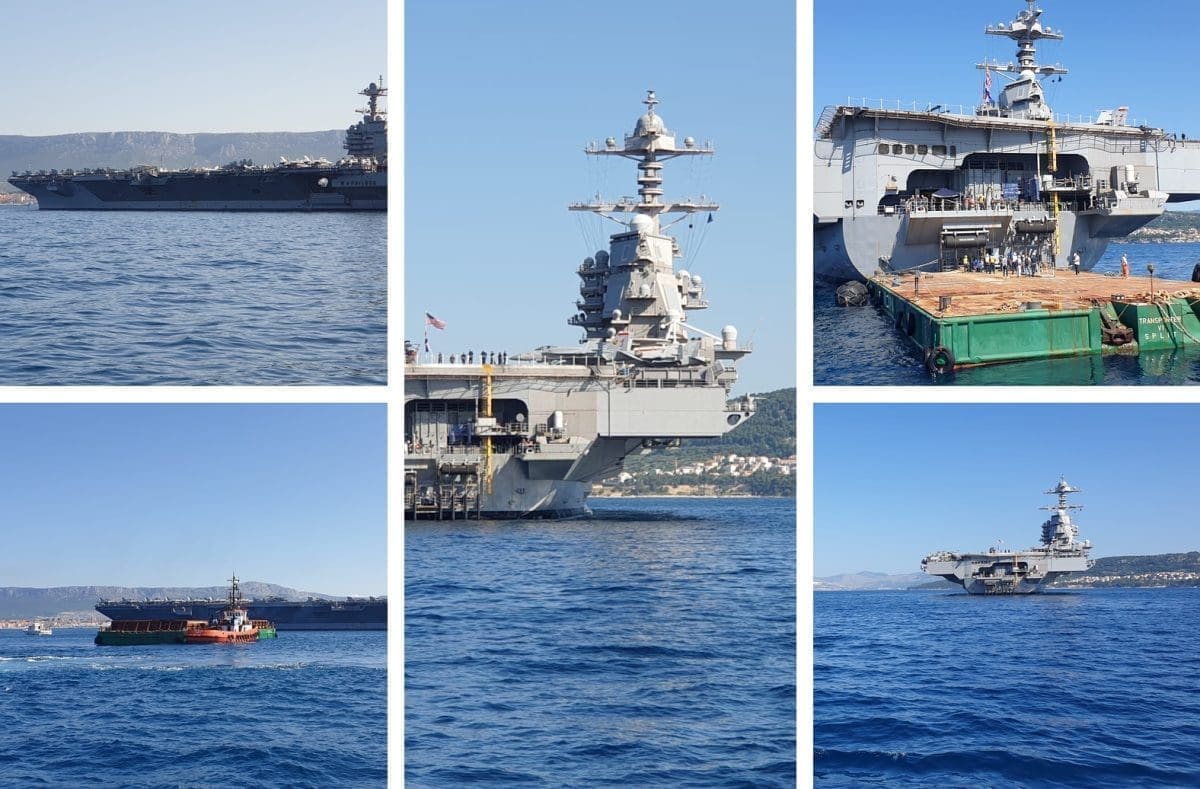 DONOSIMO NAJNOVIJE FOTOGRAFIJE Najveći ratni brod, USS Gerald R. Ford, uplovio je u Split!