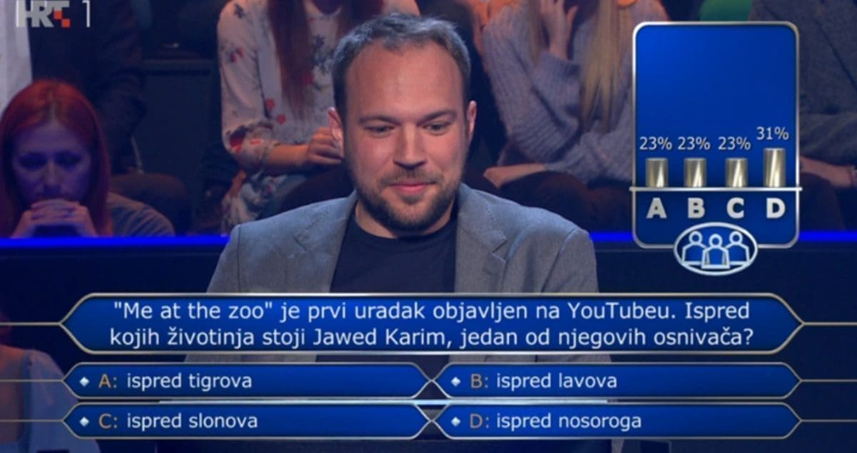 DALMATINAC U MILIJUNAŠU OSVOJIO OGROMNI NOVČANI IZNOS Pitao je publiku i ovako su oni glasovali...