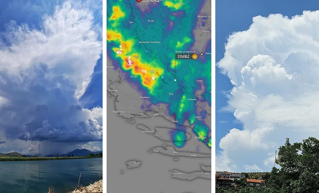 VIDEO Splićanin napravio timelapse olujnog oblaka iznad Mosora. Nevrijeme u Zagori, kumulonimbusi dosezali 15 kilometara visine!