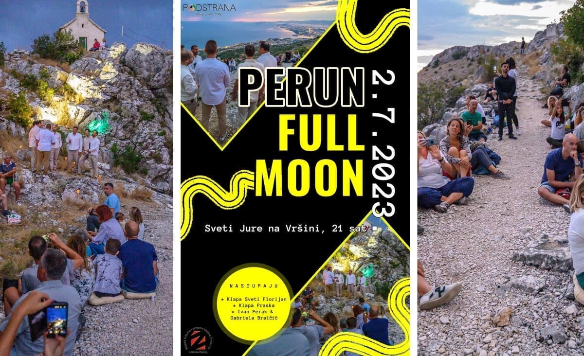 JEDINI KONCERT U DALMACIJI NA VRHU BRDA Ove nedjelje navečer ne propustite Perun Full Moon: Čarolija dalmatinske noći i pisme pod punim Misecom!