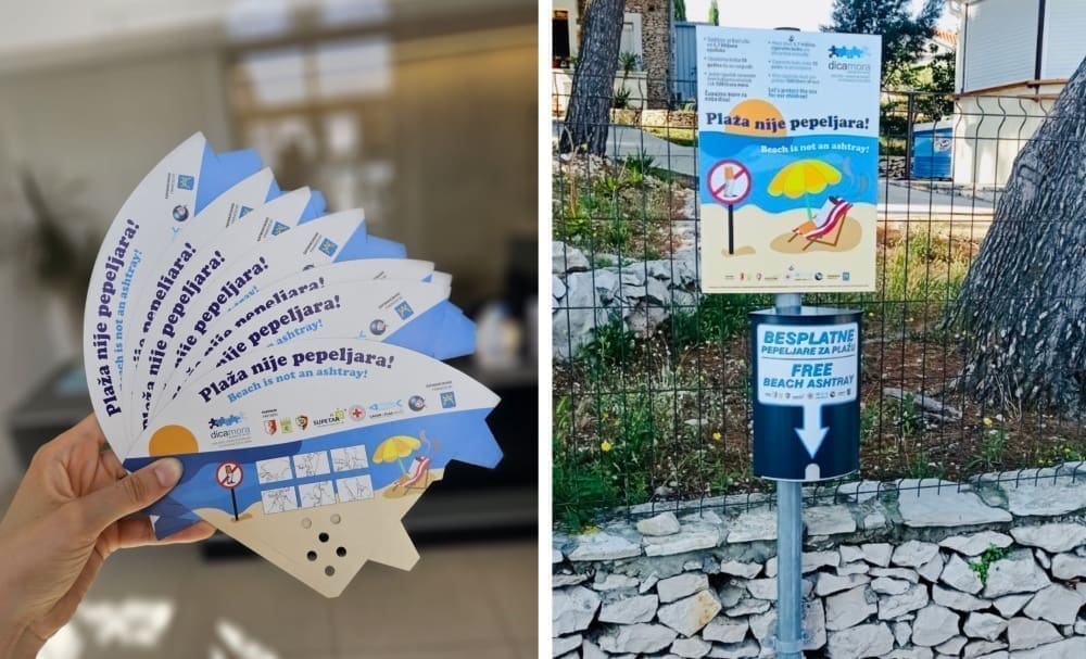 DALMATINSKI OTOK SE ODLUČIO RIJEŠITI OPUŠAKA Besplatne pepeljare za plažu u sklopu projekta "Dica mora"