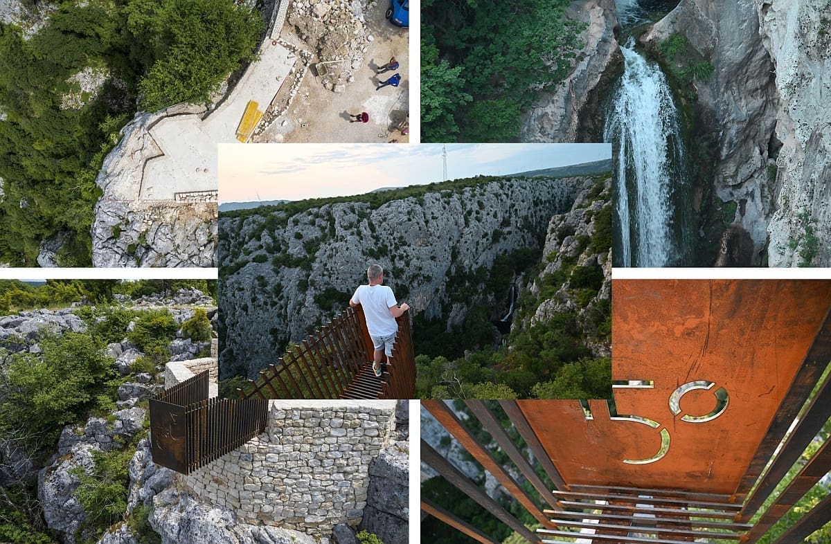 NIČE NOVA ATRAKCIJA U DALMATINSKOM ZALEĐU Od sada možete stajati nad 150 metara visokim kanjonom i gledati veličanstvene slapove