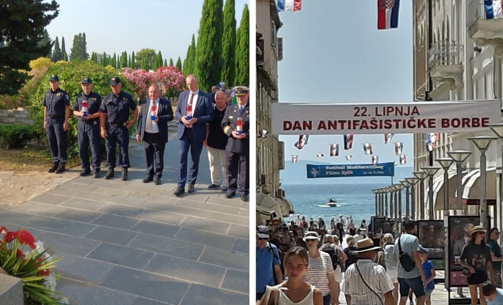 Dan antifašizma: Grad i Županija položili vijence, osvanuo baner u Marmontovoj. Puljak: "Antifašistička borba i Domovinski rat temelji su moderne Hrvatske"