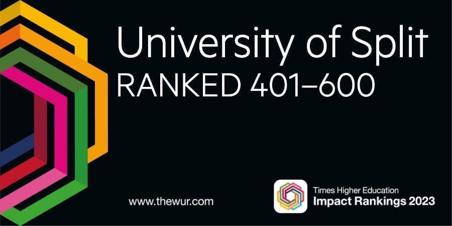 Sveučilište u Splitu ostvarilo izniman napredak u 13 ciljeva održivog razvoja Ujedinjenih naroda na Times Higher Education Impact 2023 rangiranju
