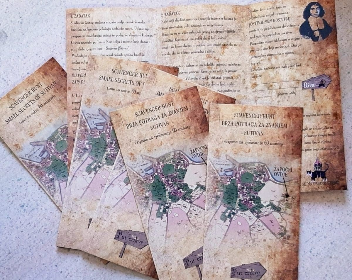 SCAVENGER HUNT: BRZA POTRAGA ZA ZNANJEM – SUTIVAN Narodna knjižnica Sutivan osmislila brošuru