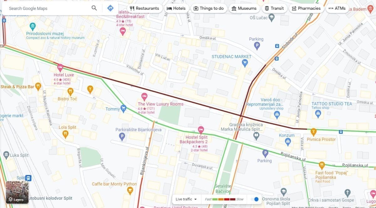 google traffic zvonimirova