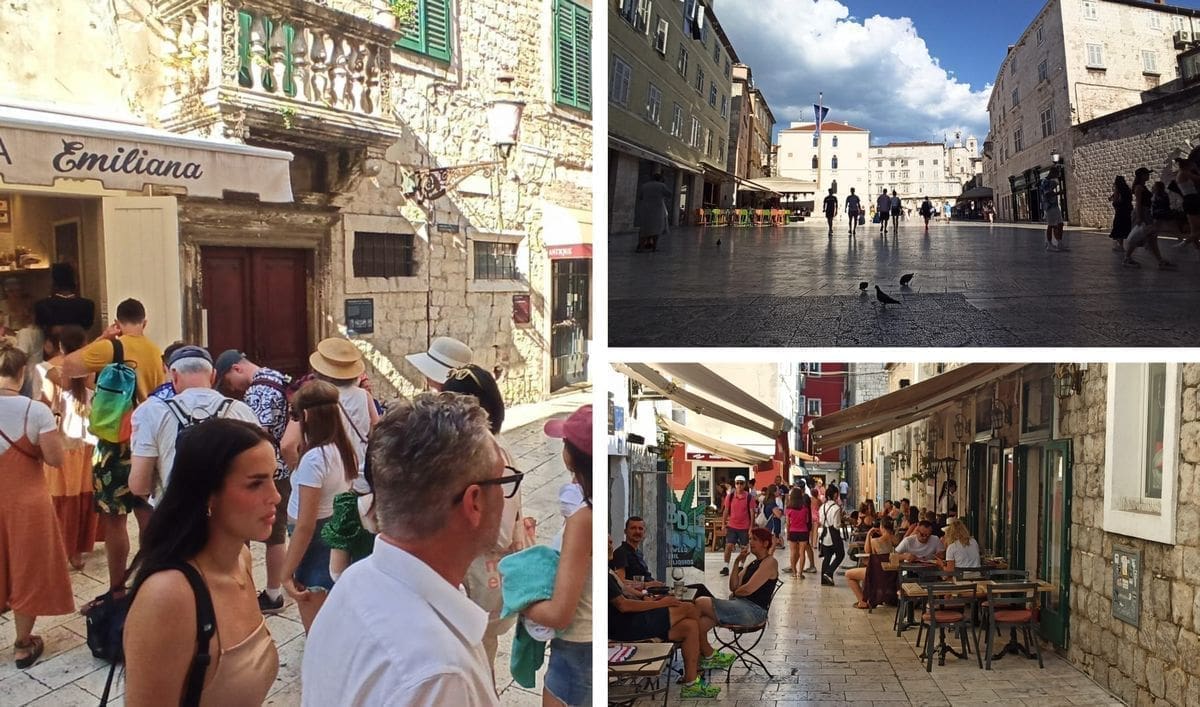 Splitom šetaju obični turisti, Ultraši još nisu upali u program. Restorani puni, a sladoled se čeka samo na jednoj lokaciji...