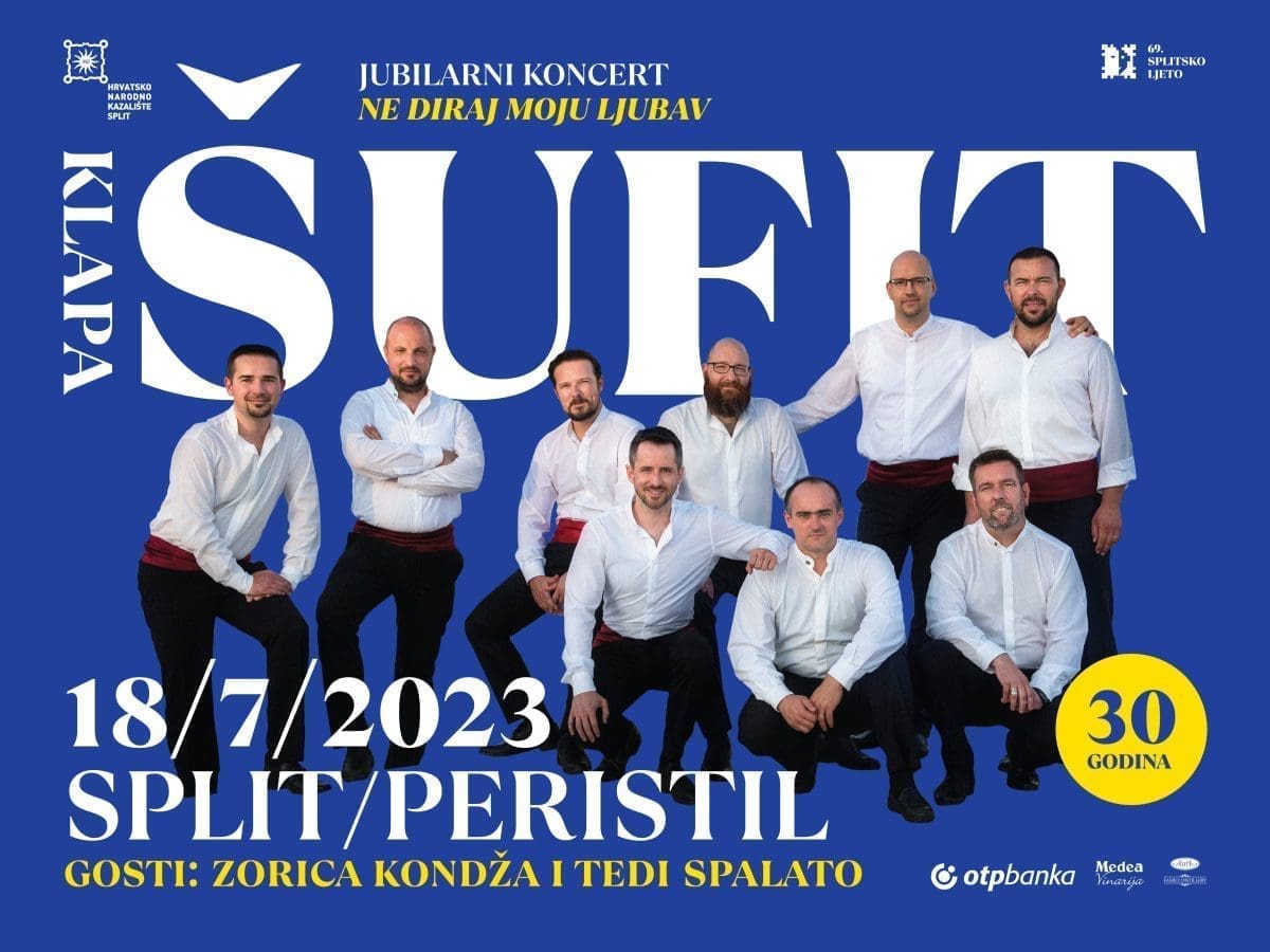 KLAPA ŠUFIT SLAVI 30 GODINA POSTOJANJA Legendarna splitska klapa zapjevat će na Peristil, u srcu svoga grada