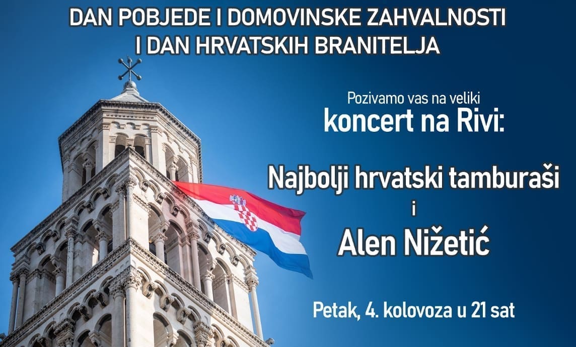 Organizira se koncert na splitskoj Rivi. Evo programa