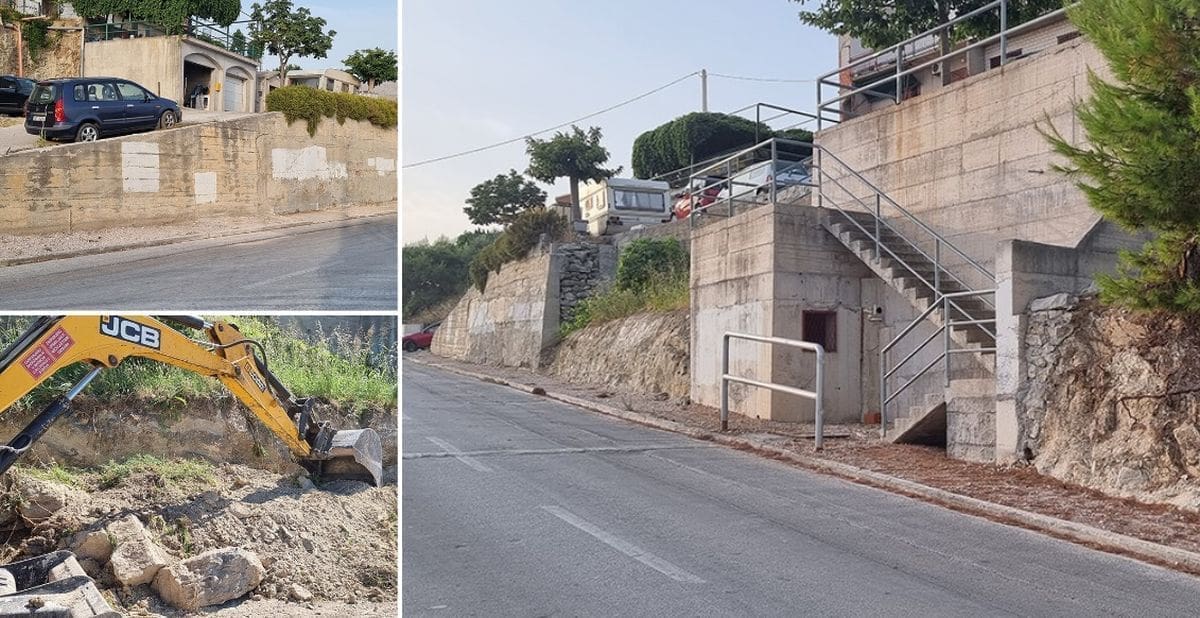 ZAVRŠENI RADOVI U ULICI SV. MIHOVILA NA KAMENU Uređenjem su uklonjene sigurnosne ugroze pješacima i prometu, a posebno osnovnoškolcima OŠ Kamen - Šine