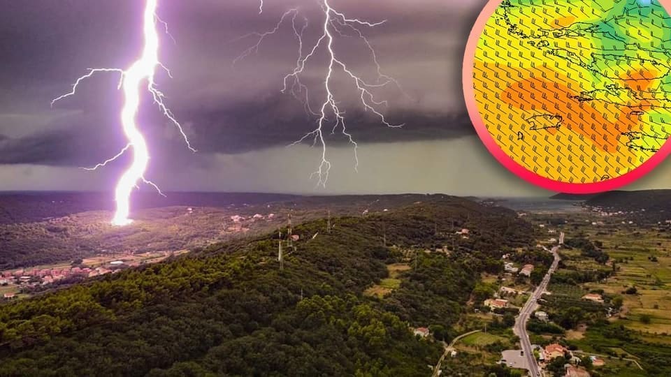 STIŽE LJETNA CIKLONA Ovoga puta prijeći će i preko Dalmacije! Posebno opasno vrijeme bit će na moru u srijedu