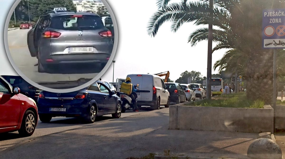 VIDEO Čekamo tko će prvi uredovati na Žnjanu, prometnici ili noružani PTSP-ovac. Uberovce nije briga za druge ni za gužve, važna je samo zarada