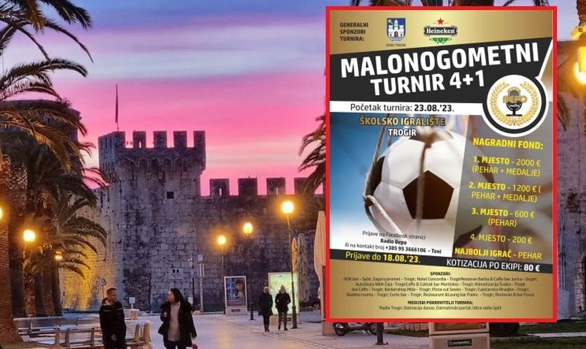 KREĆE I TROGIR Organizira se malonogometni turnir. Pripremljena su brojna iznenađenja