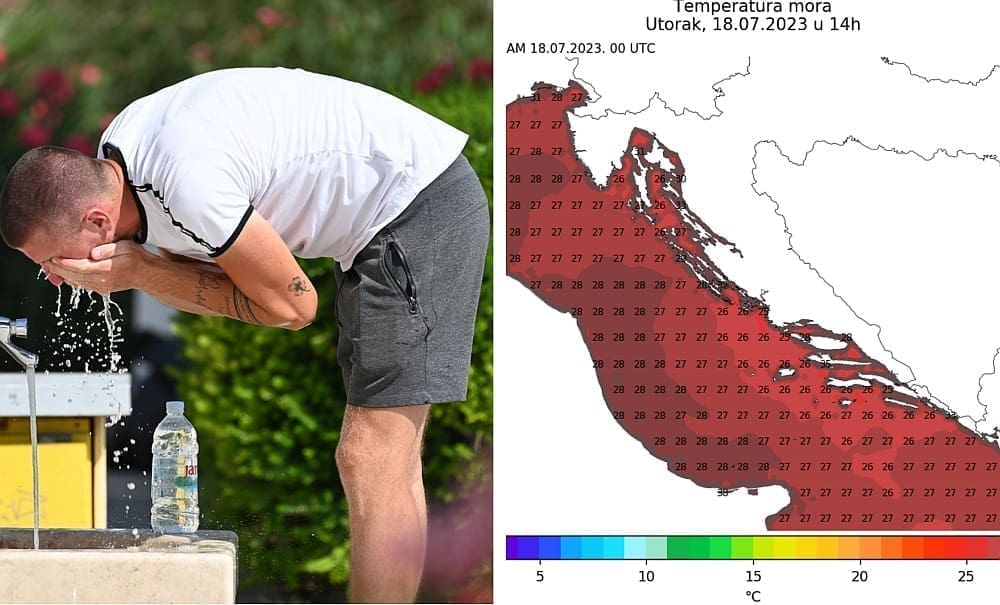 "GORE" NEBO I ZEMLJA Padaju prve četrdesetice u Dalmaciji, more na čak 29 stupnjeva! Vrhunac je toplinskog vala, ali ništa od promjene na jugu zemlje