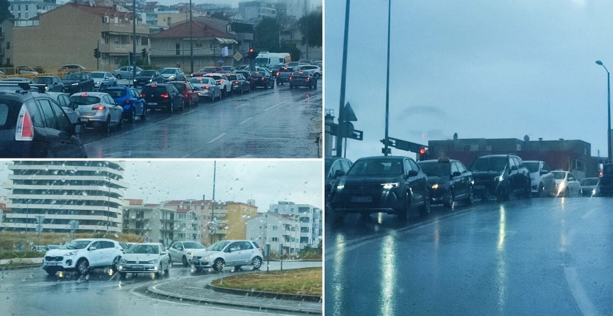 ZAGUŽVALO NA VUKOVARSKOJ Zbog kiše i (ne)radne nedjelje gužva na cestama: Svi pohrlili u trgovački centar