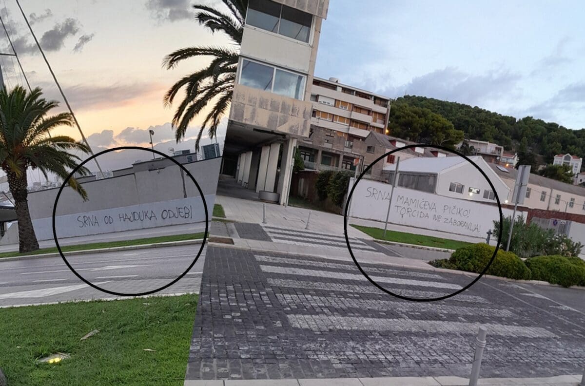 UVREDLJIVE PORUKE OSVANULE U SPLITU Nepoznati autor vrijeđa Darija Srnu: "Od Hajduka o**ebi"