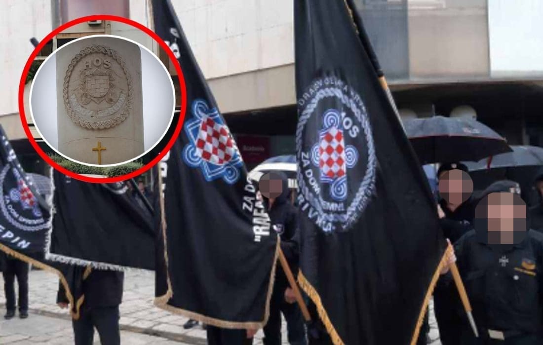 NA SPOMENIKU HOS-a OSVANUO NATPIS 'ZA DOM SPREMNI' "Bit će zanimljivo vidjeti hoće li aktualna državna vlast osuditi ovaj skandalozni vandalski čin ili ga možda podupire,...?