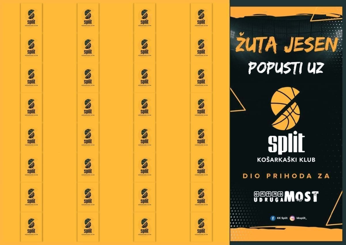 "Žuta jesen" uz najbolje popuste... KK Split je sve obojio u svoje boje i nudi sjajne uštede