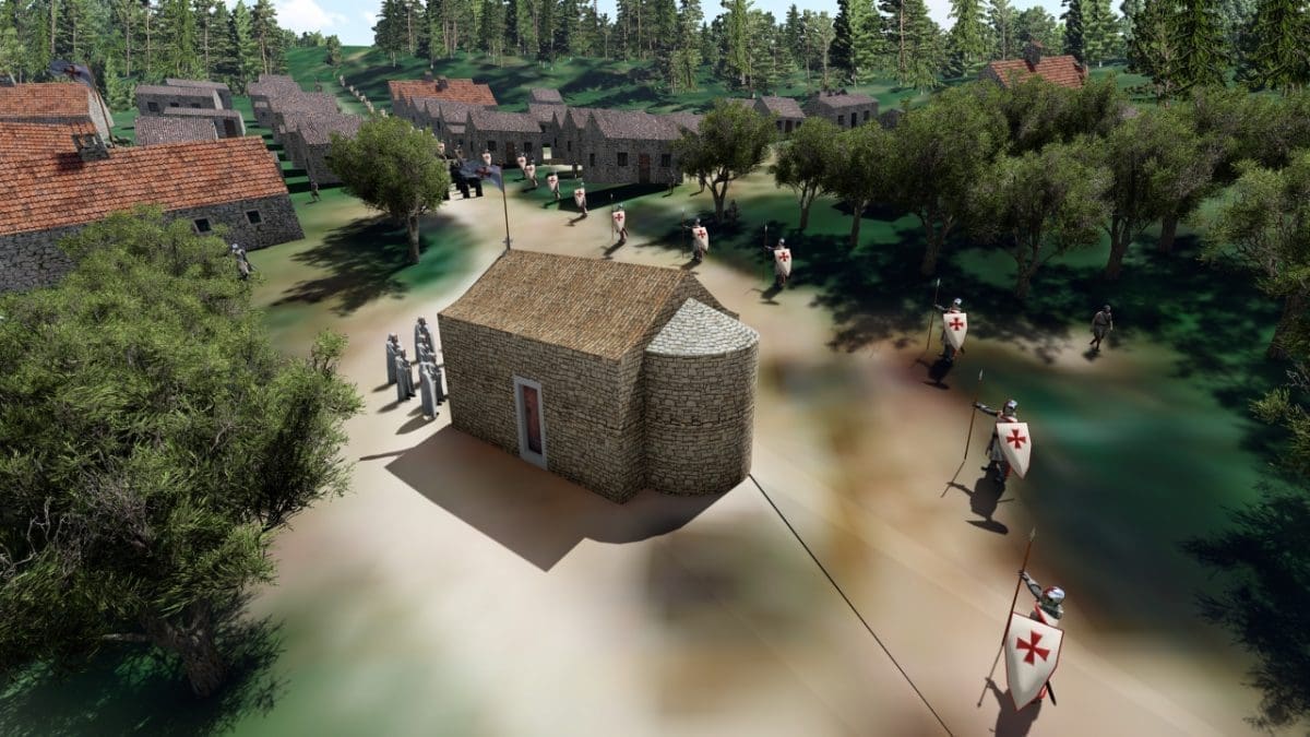 CRKVICA SV. PETRA Pogledajte 3D rekonstrukciju templarske crkvice u Splitu