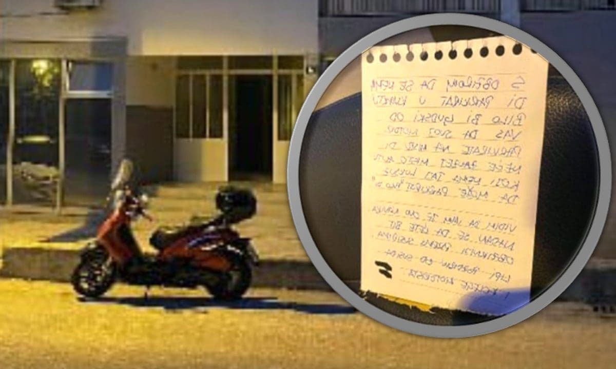 ZANIMLJIVA PORUKA Ovaj moped je u splitskom kvartu propisno parkiran, no opet je dobio poruku stanara: "Vidim da vam je to navika"