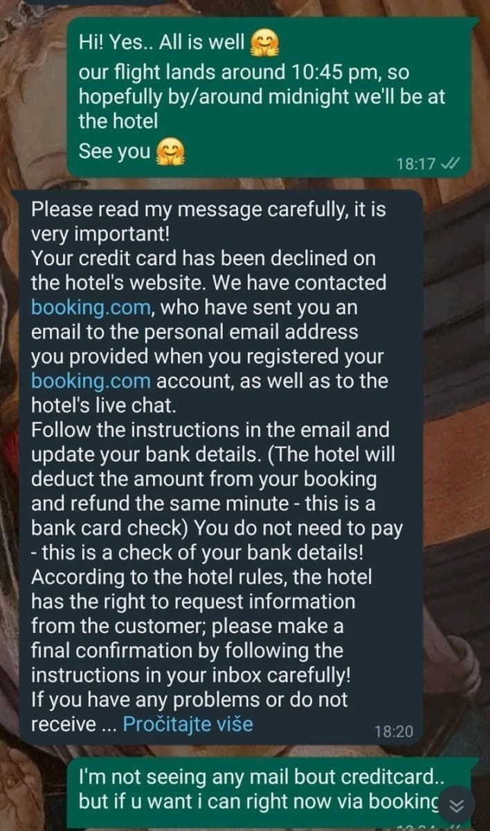 screenshot booking 2 