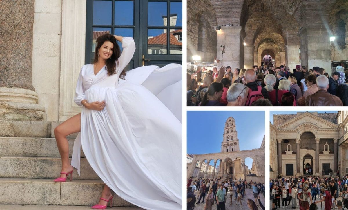 SEKSIPILNA TRUDNICA IZAZIVALA POGLEDE NA PERISTILU Split krcat usred jeseni, Amerikanci 'okupirali' grad