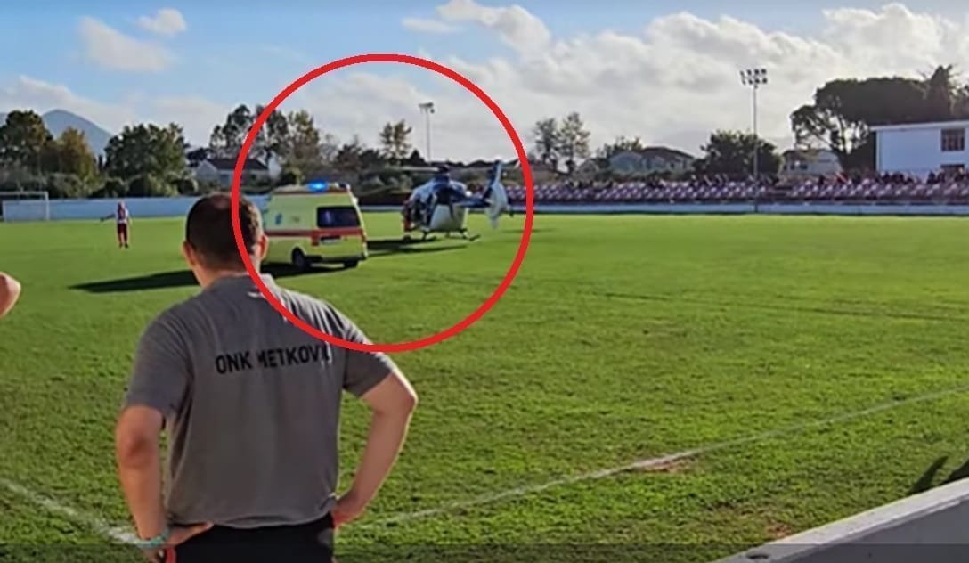 PREKINUTA UTAKMICA U DALMACIJI Dogodilo se nešto neočekivano, helikopter se 'pojavio' na igralištu!