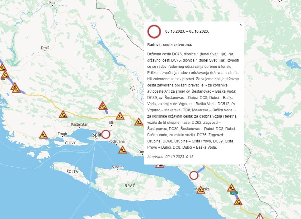 zatvoren tunel sv ilija