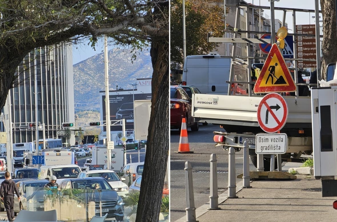 'KAOS' NA FREKVENTNOJ SPLITSKOJ PROMETNICI Ako baš ne morate put centra grada, bolje vam je i ne krećite: "Jesu li mogli barem u večernjim satima?"