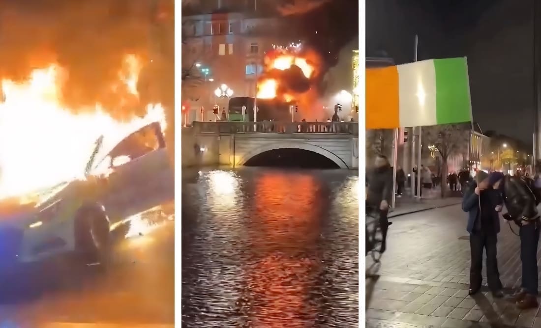 JUTRO NAKON NEVIĐENOG KAOSA U IRSKOJ Ulice gorile zbog napada nožem: Zapalili bus, tramvaj, policijski auto